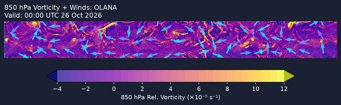 850hPa vorticity